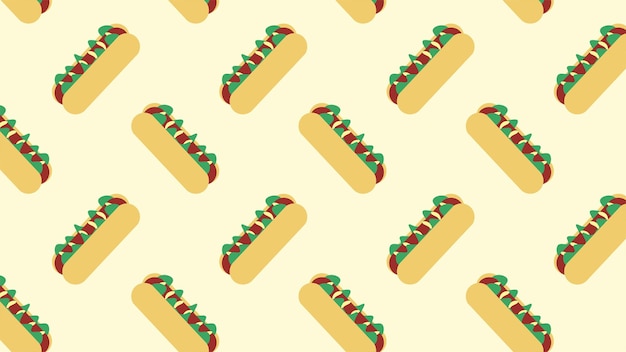 American hot dog design banner, poster, hintergrundmuster