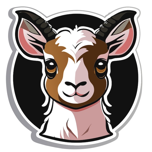 Vektor american pygmy goat sticker vektorillustration