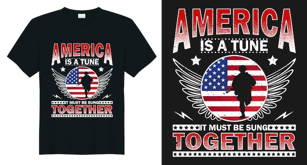 Amerika 4. Juli T-Shirt Design