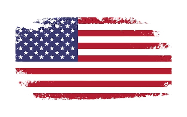 Vektor amerikanische flagge im grunge-stil vektor-usa-flagge