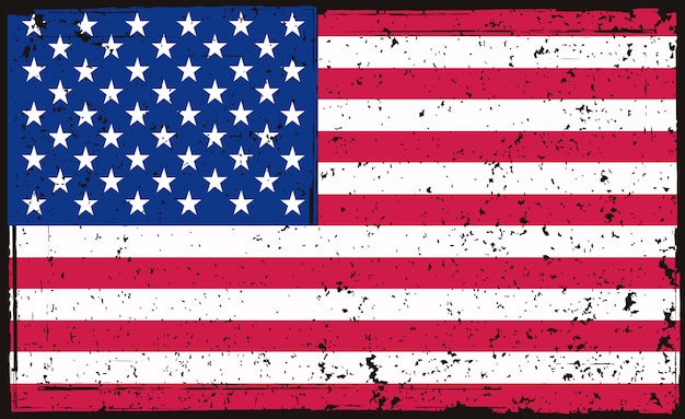 Amerikanische Flagge im Grunge-Stil