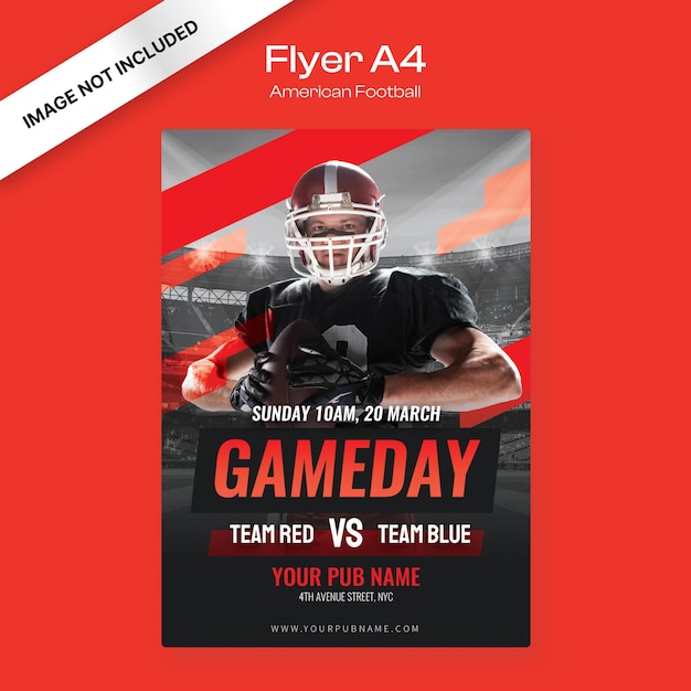 Amerikanischer Fußball-Flyer Rot