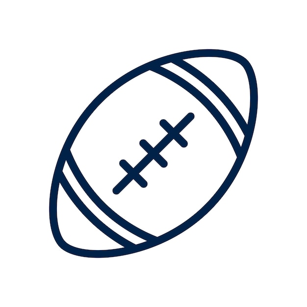 Vektor amerikanischer fußball-vektor-ikon sportball-symbol moderne einfache flache vektor-illustration