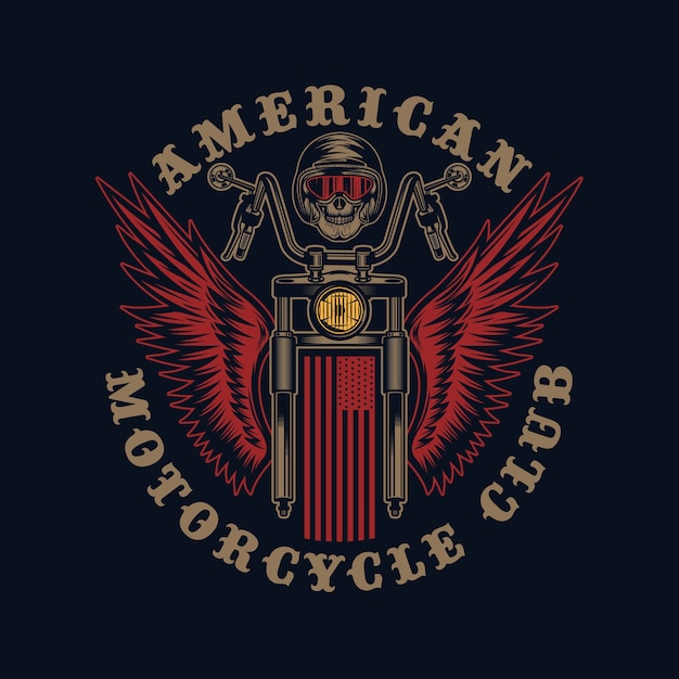 Amerikanisches kundenspezifisches Motorrad-Weinlese-Abzeichen-Emblem