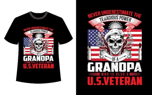 Vektor amerikanisches t-shirt-designveteranen-t-shirt-design