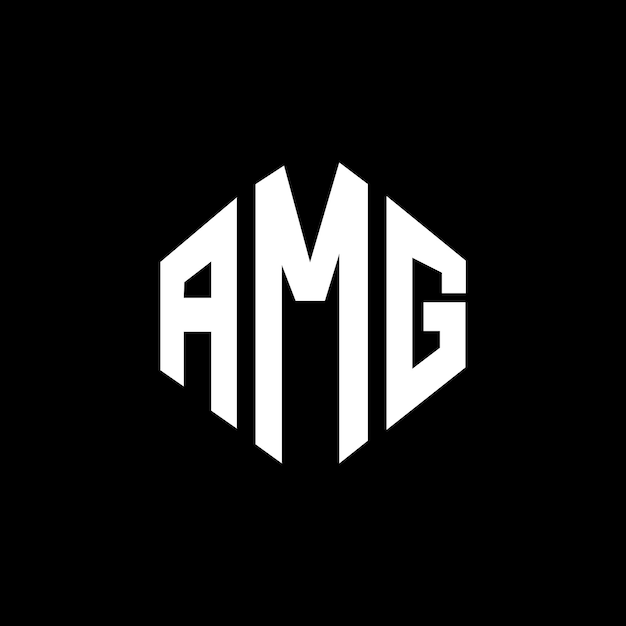 AMG Buchstaben-Logo-Design mit Polygon-Form AMG Polygon- und Würfelform Logo-Design AMG Sechseck-Vektor-Logos-Schablone weiße und schwarze Farben AMG Monogram Geschäft und Immobilien-Logo