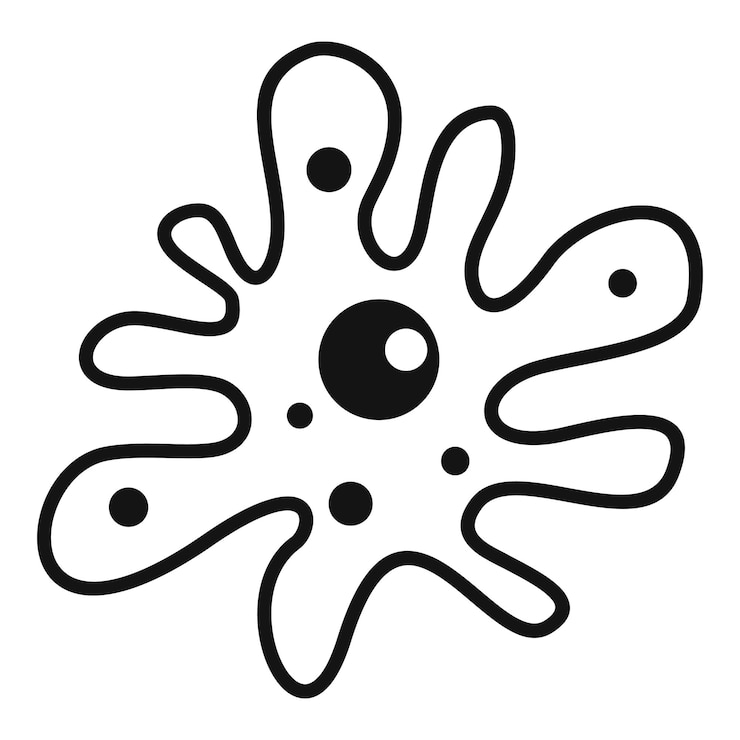 Vektor amöben-symbol einfache illustration des amöbenvektor-symbols für das web