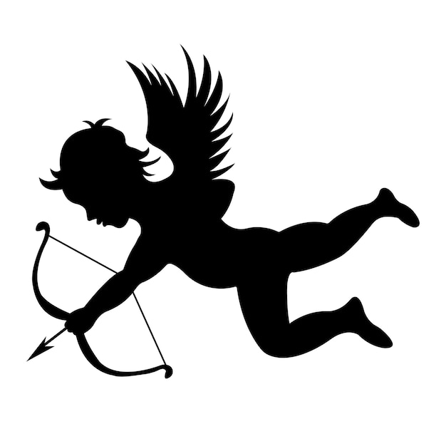 Vektor amor silhouette.black icon.vector illustration isoliert auf weißem hintergrund.