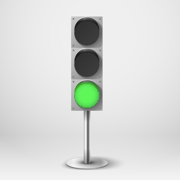 Ampel-Vektor-Illustration Grüne Diode Ampel Vorlage für Design