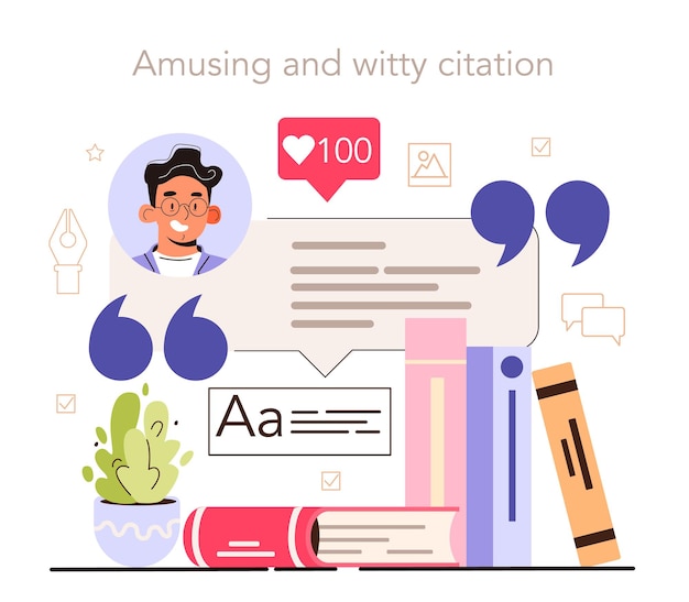 Amüsante und geistreiche Zitieranleitung für Social Media Content Manager