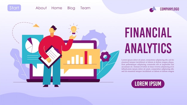 Analyse trends finanzstrategie landing page