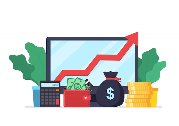 Analyse von Webanalysen und Geschäftsentwicklungsstatistiken. Modernes Konzept von Geschäftsstrategie, Suchinformationen, digitalem Marketing, Investment Management.