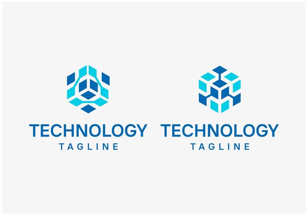 Vektor analytische cyber-daten pixel-dot-technologie logo-design-inspirationen