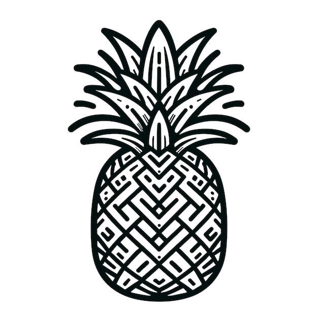 Ananas-Clipart-Illustrationsvektor