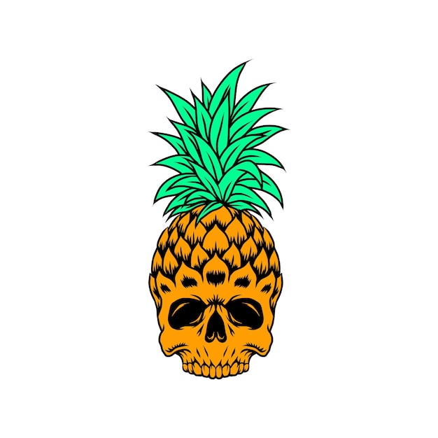 Vektor ananas-schädel-sommer