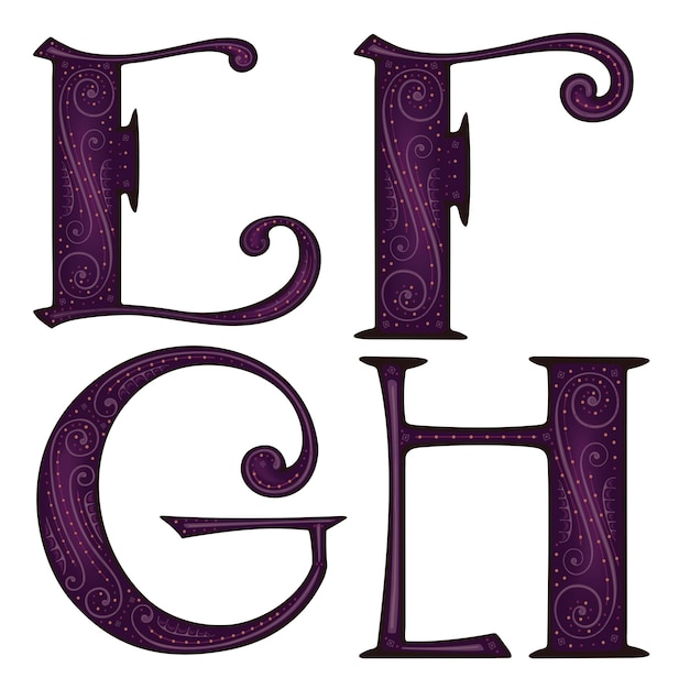 Anfängliche alphabet-schriftart