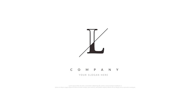 Anfänglicher l-logo-design-vektor