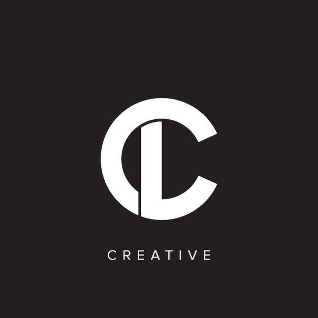 Anfangsbasiertes kreatives und minimales CL-Logo LC-Buchstaben-Monogramm-Symbol