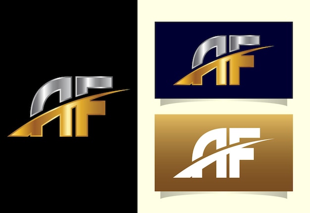 Anfangsbuchstabe af logo design vector template graphic alphabet symbol für firmenkunden