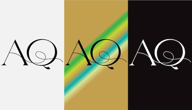 Anfangsbuchstabe AQ Logo Design kreatives modernes Symbol Symbol Monogramm
