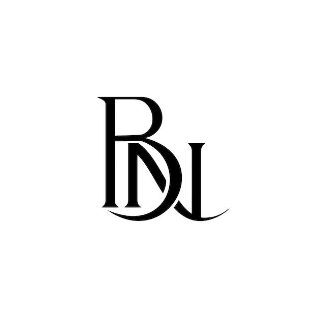 Anfangsbuchstabe BN Logo Design Vorlage Design Vektor