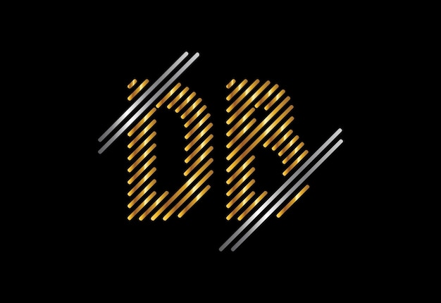 Vektor anfangsbuchstabe db logo design vector. grafisches alphabet-symbol für corporate business identity