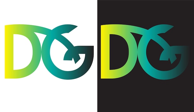 Anfangsbuchstabe DG Logo Design kreatives modernes Symbol Symbol Monogramm