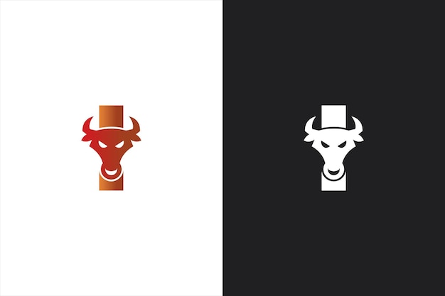Anfangsbuchstabe i bull-logo-design bull-logo-design für ihre unternehmensidentität, marke und symbol