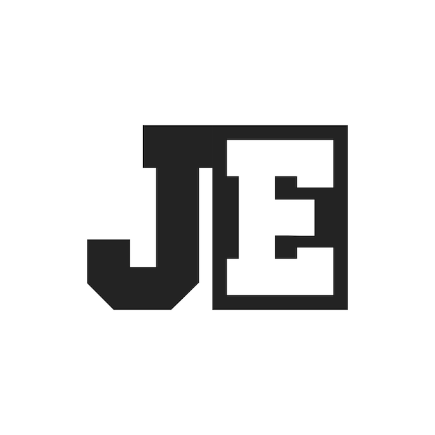 Anfangsbuchstabe JE Logo Design Vorlage JE Logo