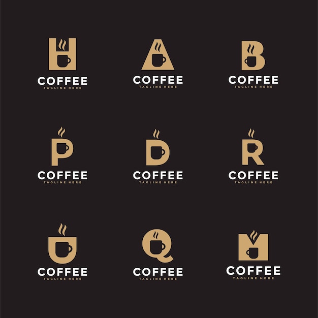 Anfangsbuchstabe kaffeetasse bundle logo