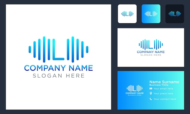 Anfangsbuchstabe l Wave Sound Logo Design Logo Vorlage Vektor Illustration isoliertes Design und Business Branding