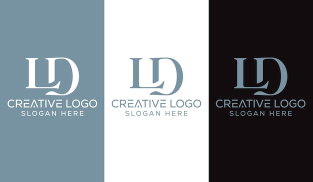 Vektor anfangsbuchstabe ld logo design monogramm kreatives modernes zeichen symbol symbol