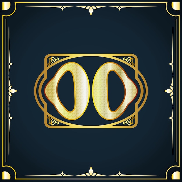 Anfangsbuchstabe oo königliche luxus-logo-vorlage