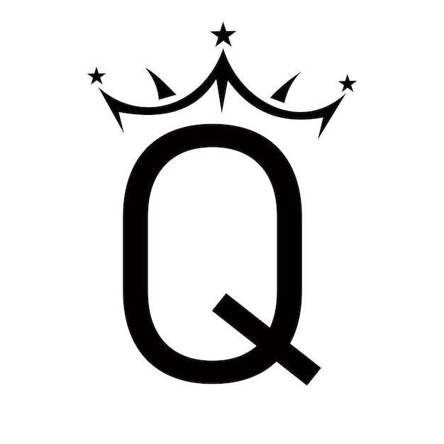 Anfangsbuchstabe Q Krone Logo für Schönheit und Mode Logo Symbol Vektorzeichen