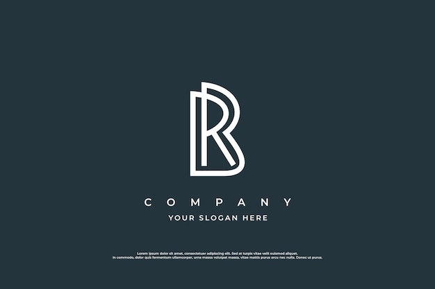Anfangsbuchstabe RB oder BR Logo Design Vector Template
