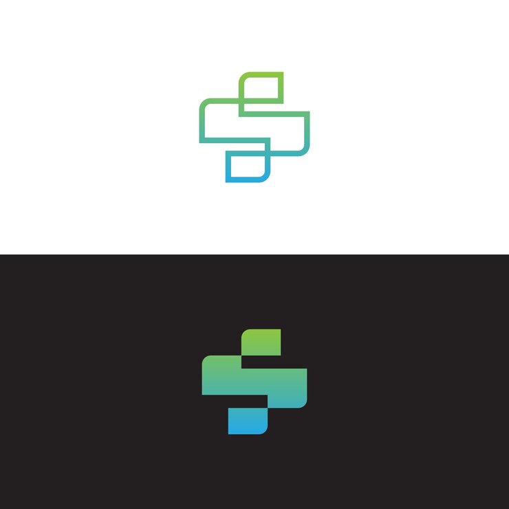 Vektor anfangsbuchstabe s plus form medizinisches logo vektorvorlage