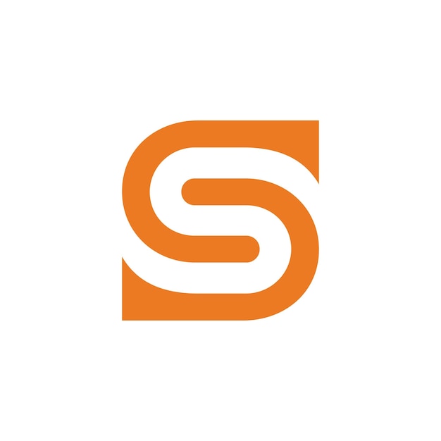 Anfangsbuchstabe S Synergie-Vektor-Logo-Vorlage