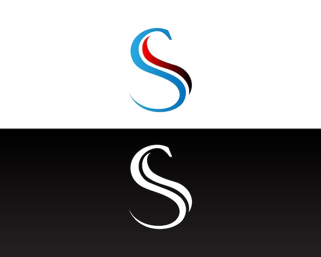 Anfangsbuchstabe SS-Logo-Symbol-Design-Monogramm, einfache Vektorvorlage