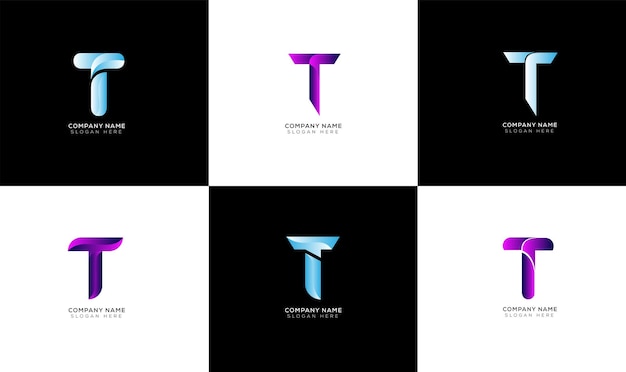 Anfangsbuchstabe T Logo Collection