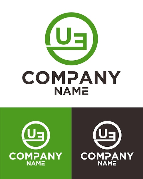 Anfangsbuchstabe UE-Logo-Vektor-Design-Vorlage