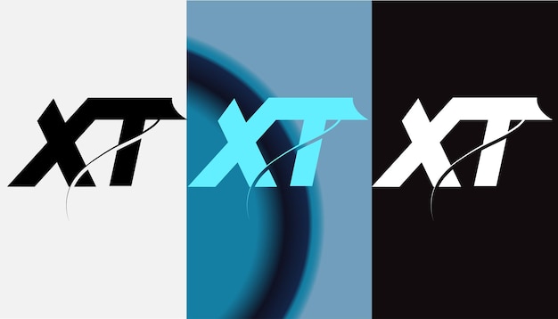 Vektor anfangsbuchstabe xt logo design kreatives modernes symbol symbol monogramm