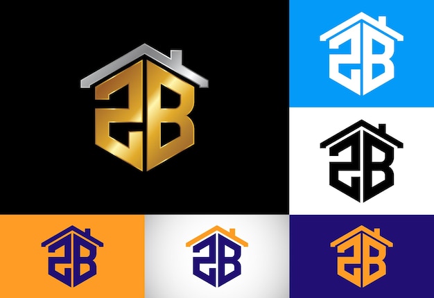 Anfangsbuchstabe zb logo design vektorgrafik alphabet symbol für corporate business identity