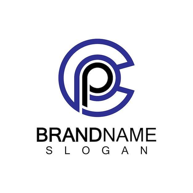 Anfangsbuchstaben Logo cppc p innen c Monogramm abgerundete Form