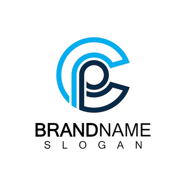 Anfangsbuchstaben Logo cppc p innen c Monogramm abgerundete Form