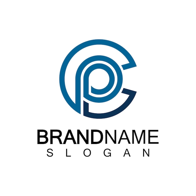 Anfangsbuchstaben Logo cppc p innen c Monogramm abgerundete Form