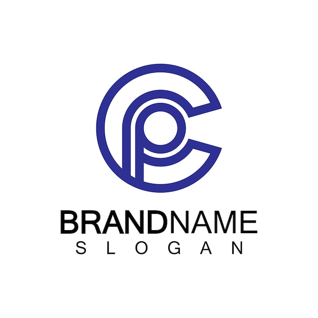 Anfangsbuchstaben Logo cppc p innen c Monogramm abgerundete Form