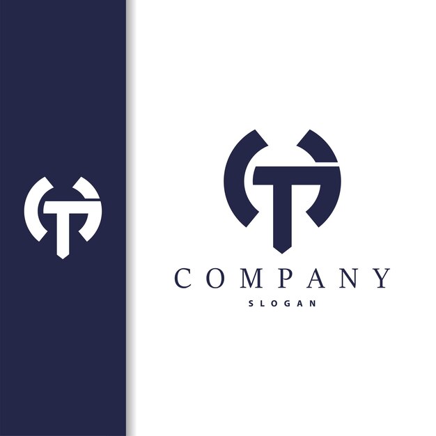 Vektor anfangsbuchstaben th logo moderne und luxuriöse minimalistische ht logo vektorvorlage