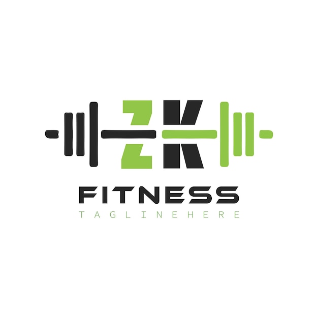 Anfangsmonogram für das Fitness-Logo-Design