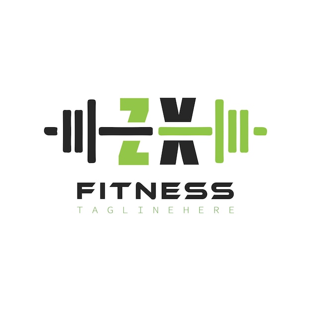 Anfangsmonogram für das Fitness-Logo-Design