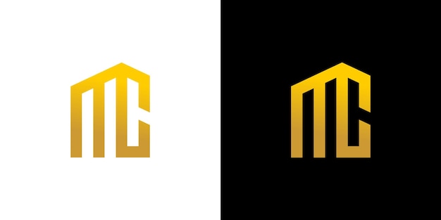 Anfangsvorlage Logo MC Letter Design Monogramm